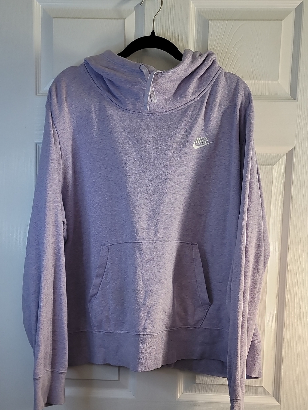 Nike Heather Purple Hoodie with White Swoosh
